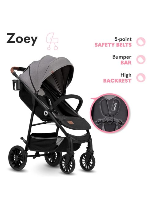 LIONELO Zoey sport babakocsi-szürke 6- 36 hó korig -OUTLET termék