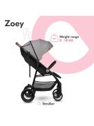 LIONELO Zoey sport babakocsi-szürke 6- 36 hó korig -OUTLET termék