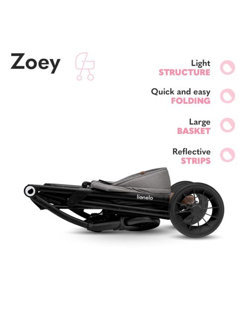 LIONELO Zoey sport babakocsi-szürke 6- 36 hó korig -OUTLET termék