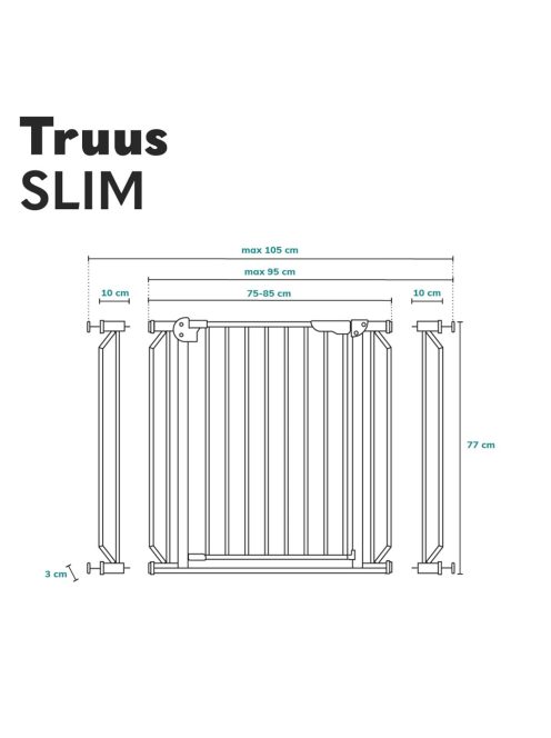 LIONELO Truus Slim ajtórács 75-105 cm. OUTLET termék