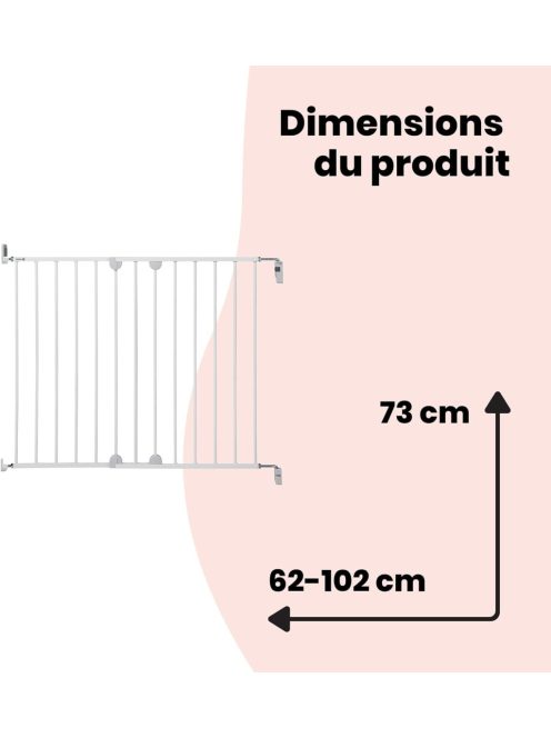 Safety 1st Wall Fix fém ajtórács 62-102 cm. OUTLET termék