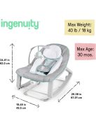 Az Ingenuity Keep Cozy 3 az 1-ben Grow with Me vibrációs babapihenőszék, vibrációs 0-18 kg