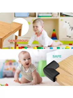 9 db puha baba sarokvédő-fekete. OUTLET termék