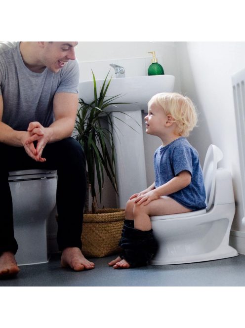 Nuby My Real Potty edzővécé élethű öblítőgombbal és hanggal - 18+ hónapos kortól – fehér