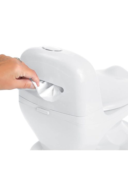 Nuby My Real Potty edzővécé élethű öblítőgombbal és hanggal - 18+ hónapos kortól – fehér