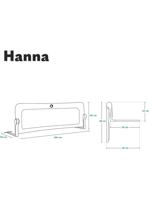 Lionelo Hanna leesésgátló 150×66 cm. OUTLET termék