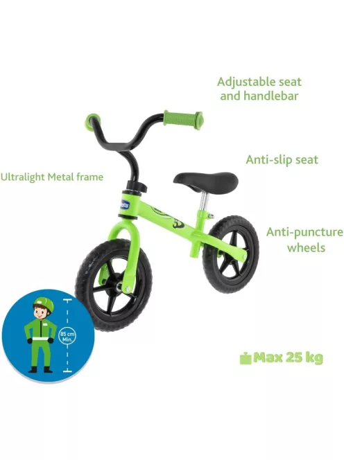 Chicco Green Rocket futóbicikli, OUTLET termék