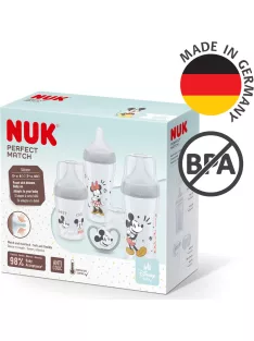   NUK Perfect Match cumisüveg készlet, 0-6hó, 2x260ml + 1x150ml + 1 cumi, OUTLET termék