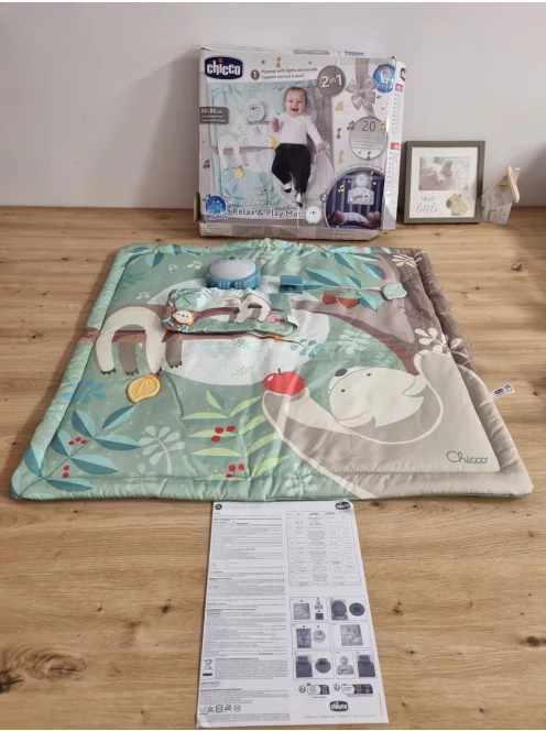 Chicco 2 az 1-ben elektromos játszószőnyeg fénnyel és zenével, OUTLET termék