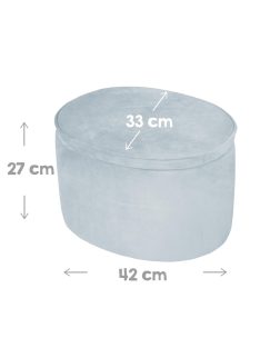   Roba ovális bársony gyermek puff tárolóval, OUTLET termék