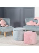 Roba ovális bársony gyermek puff tárolóval, OUTLET termék