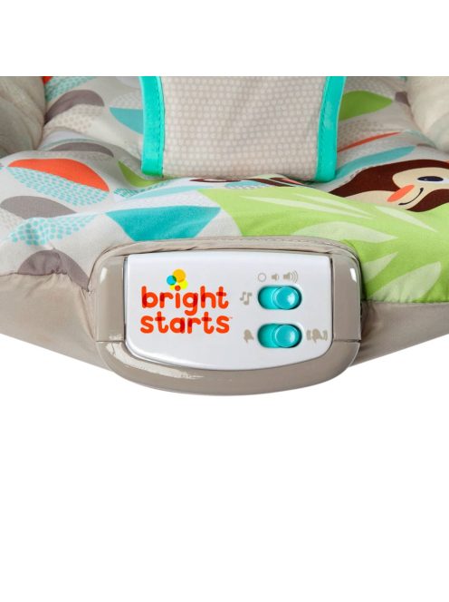 BRIGHT STARTS Safari pihenőszék rezeg,zenél 9 kg-ig OUTLET termék