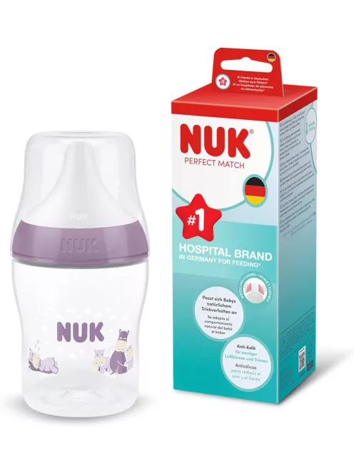 Nuk Perfect Match 160ml-es cumisüveg 0+hó-lila, OUTLET termék