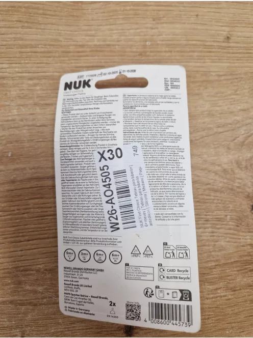 NUK First Choice cumisüveg CUMI SZILIKON 3m+  2db - OUTLET termék