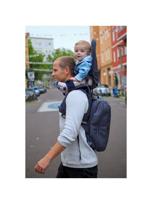 MiniMeis pelenkázó hátizsák és babarögzítõ hám étkezõszékhez Hero G5 Dusk Blue