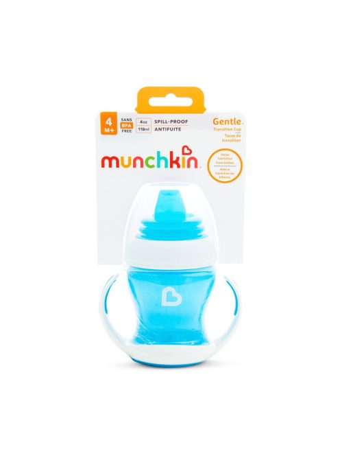 Munchkin tanulópohár Gentle 118ml 4hó kék