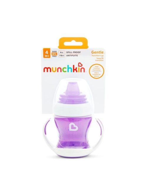 Munchkin tanulópohár Gentle 118ml 4hó lila