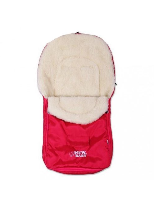 Téli gyapjúval bélelt bundazsák New Baby Classic Wool rózsaszín
