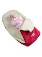 Téli gyapjúval bélelt bundazsák New Baby Classic Wool rózsaszín