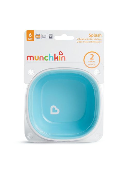 Munchkin tálka szett tapadó aljú Splash 2db 6hó