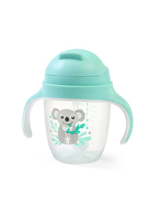 BabyOno itatópohár szívószállal füllel 240ml menta 1464/03