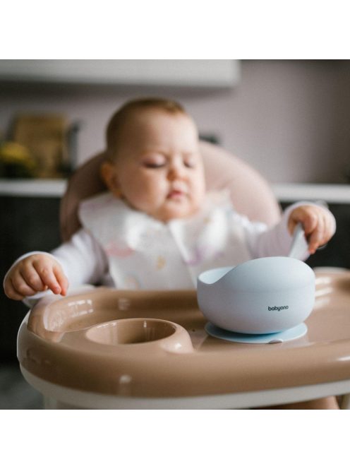BabyOno tálka szilikon tapadó aljú kék 1481/01