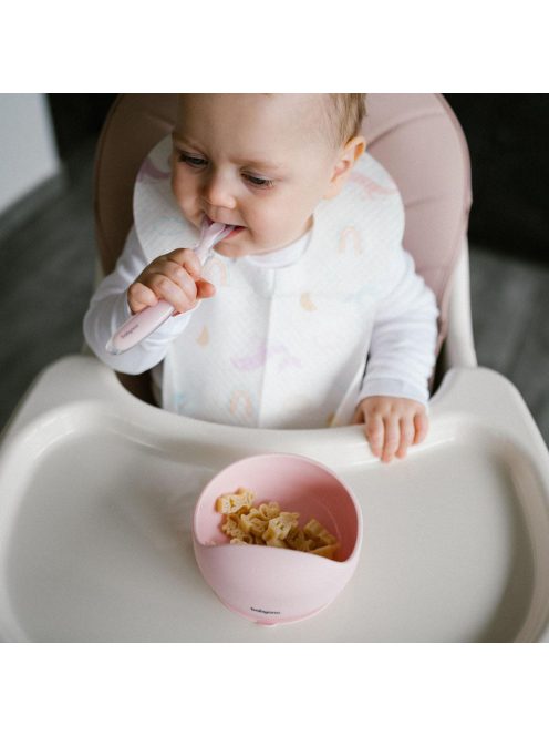 BabyOno tálka szilikon tapadó aljú rózsaszín 1481/02