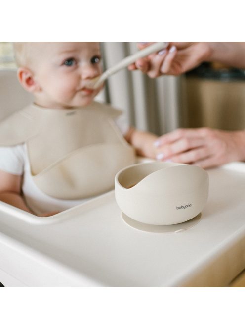 BabyOno tálka szilikon tapadó aljú bézs 1481/04