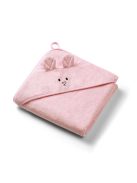 BabyOno fürdõlepedõ kapucnis bambusz 100x100cm egérfülekkel rózsaszín 1553/01