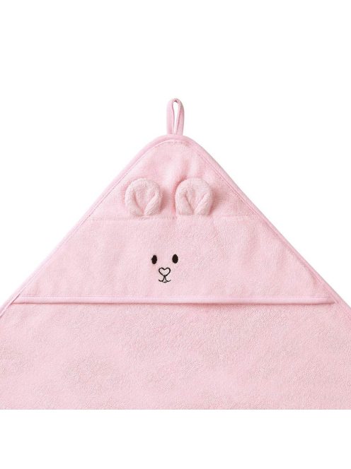 BabyOno fürdõlepedõ kapucnis bambusz 100x100cm egérfülekkel rózsaszín 1553/01