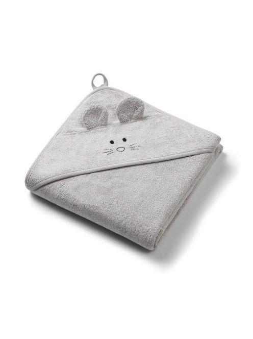 BabyOno fürdõlepedõ kapucnis bambusz 100x100cm egérfülekkel szürke 1553/03