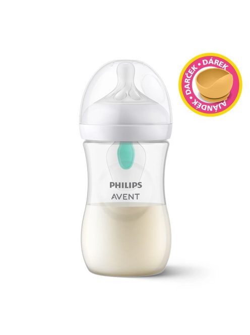 Philips AVENT cumisüveg Natural Response AirFree szeleppel 260ml - most Petite and Mars szilikon tálkával