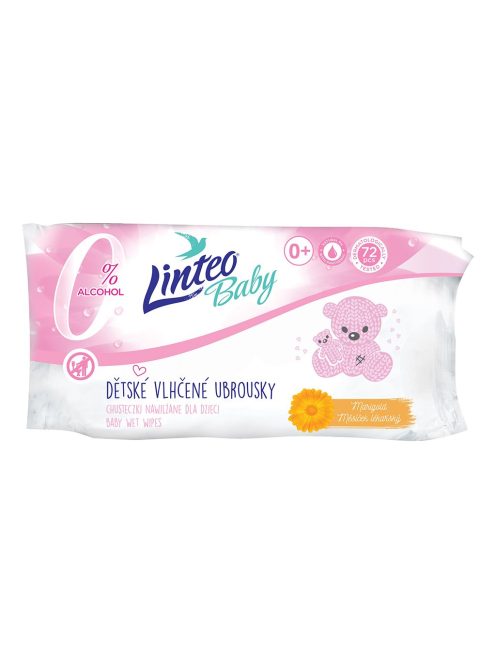 Nedves törlőkendő Linteo Baby 72 db Soft and cream