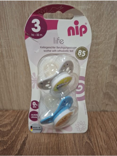 Nip Life szilikon cumi 2db-os, OUTLET termék
