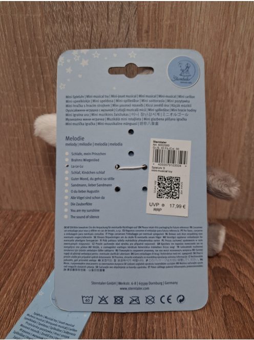 Sterntaler zenélő plüssállat, OUTLET termék