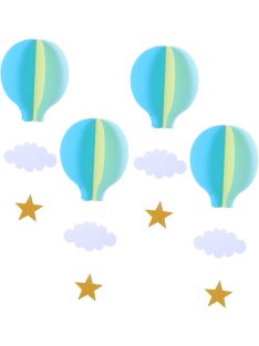 4 db-os papír hőlégballon dekoráció, OUTLET termék