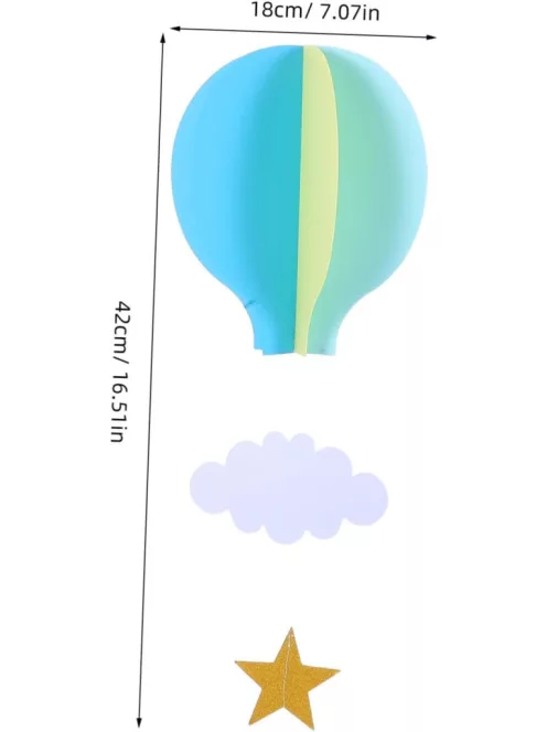 4 db-os papír hőlégballon dekoráció, OUTLET termék