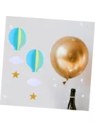 4 db-os papír hőlégballon dekoráció, OUTLET termék