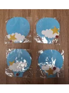 4 db-os papír hőlégballon dekoráció, OUTLET termék