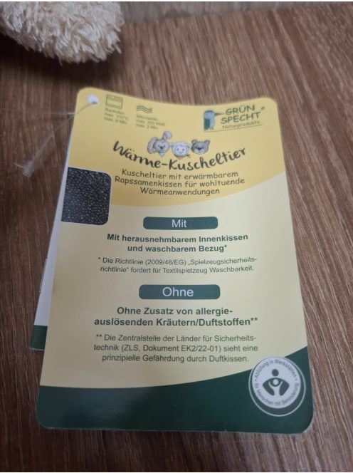 Grünspecht plüss nyúl repcemaggal töltve, OUTLET termék
