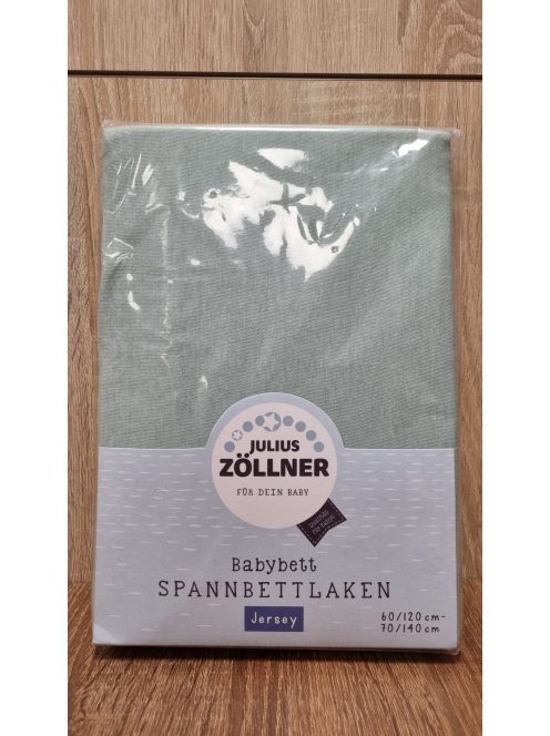 Julius Zöllner Jersey gumis lepedő 2 db babaágyhoz, zöld OUTLET  termék