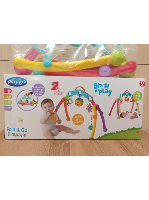 Playgro összecsukható játékív, levehető játékokkal. OUTLET termék