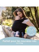 Sleepy Wrap babahordozó 3-15kg-fekete, OUTLET termék