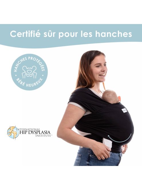 Sleepy Wrap babahordozó 3-15kg-fekete, OUTLET termék