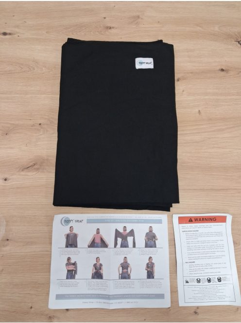 Sleepy Wrap babahordozó 3-15kg-fekete, OUTLET termék