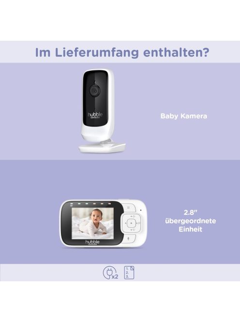 Hubble View Plus kamerés bébiőr monitorral, OUTLET termék