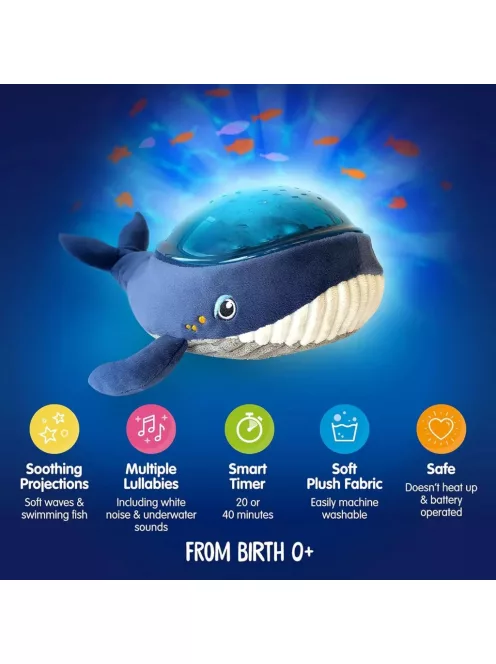 Pabobo Angelcare Aqua Dream Bálna projektor és éjjeli fény, OUTLET termék