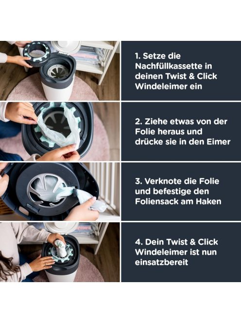 Tommee Tippee Twist&Click pelenka utántöltő kazetták 6 db. OUTLET termék