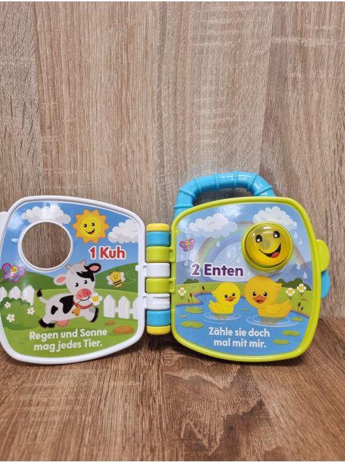 Fisher-Price zenélő állatbarátok daloskönyv. OUTLET termék