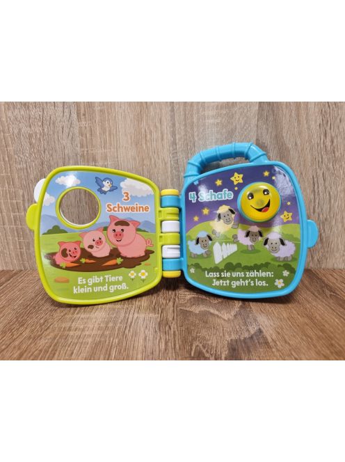 Fisher-Price zenélő állatbarátok daloskönyv. OUTLET termék